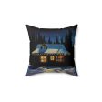 Christmas Cabin Faux Suede Square Pillow Case Discount