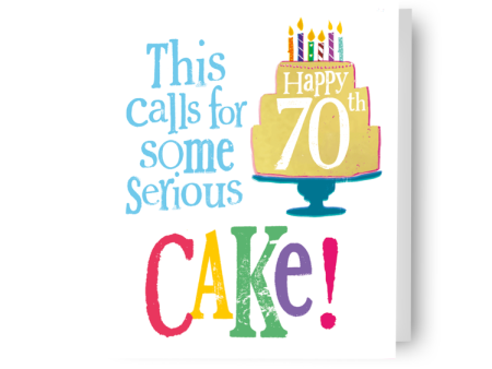 Brightside Age 70 Birthday Card on Sale