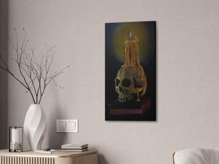 Skull and Candle, Canvas Stretched Online Hot Sale