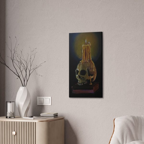 Skull and Candle, Canvas Stretched Online Hot Sale