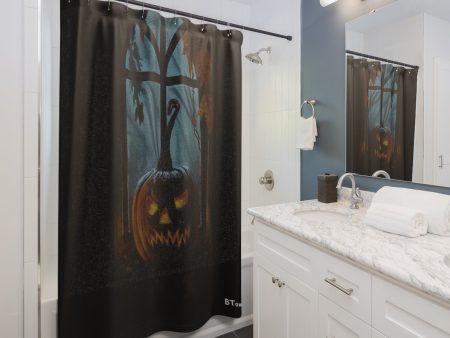 Jack o Lantern Shower Curtain For Cheap