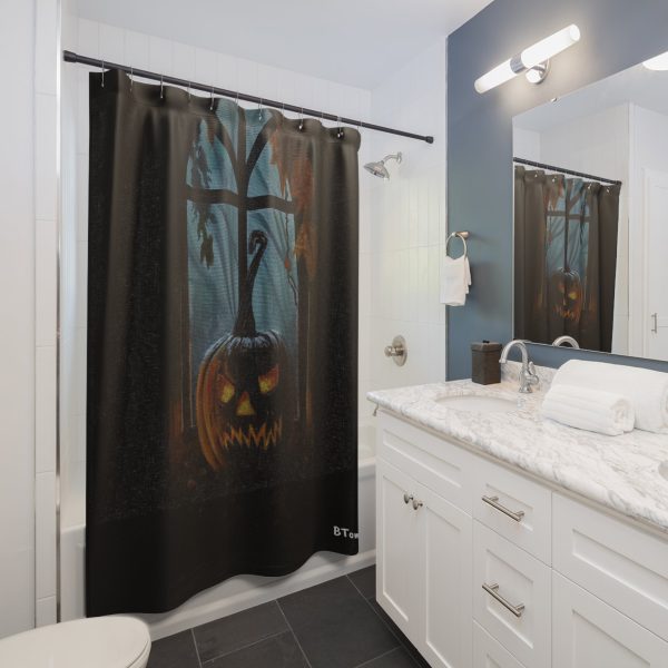 Jack o Lantern Shower Curtain For Cheap