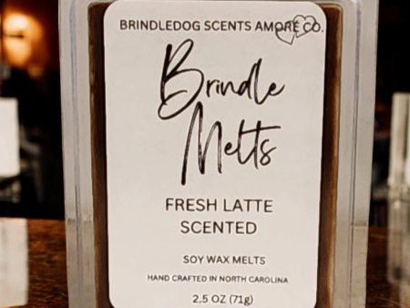 Brindle Melts 2.5 oz Soy Wax Melts Fresh Latte Scented Online now