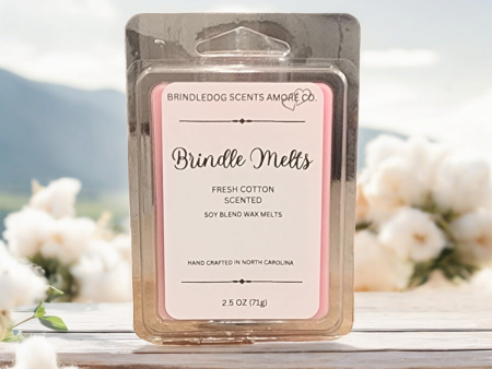 Brindle Melts 2.5 oz Soy Blended Wax Melts Fresh Cotton Scented Sale