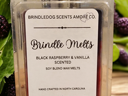 Brindle Melts 2.5 oz Soy Wax Melts Black Raspberry & Vanilla Scented Fashion