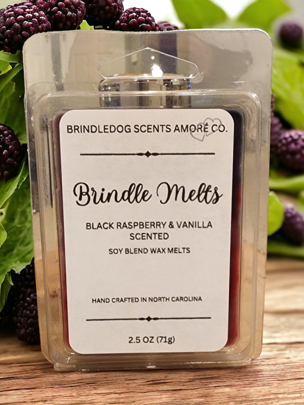 Brindle Melts 2.5 oz Soy Wax Melts Black Raspberry & Vanilla Scented Fashion