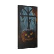 Jack O Lantern in the Window, Canvas Stretched Online Sale