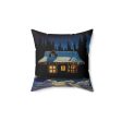 Christmas Cabin Faux Suede Square Pillow Case Discount