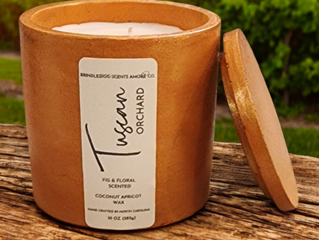 Tuscan Orchard 10oz Fig & Floral Scented-Golden Fire Series Sale