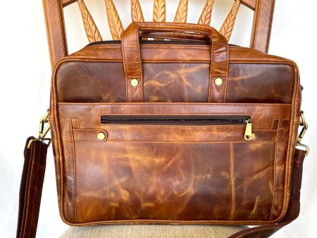 Signature Buffalo Leather Briefcase Online Hot Sale