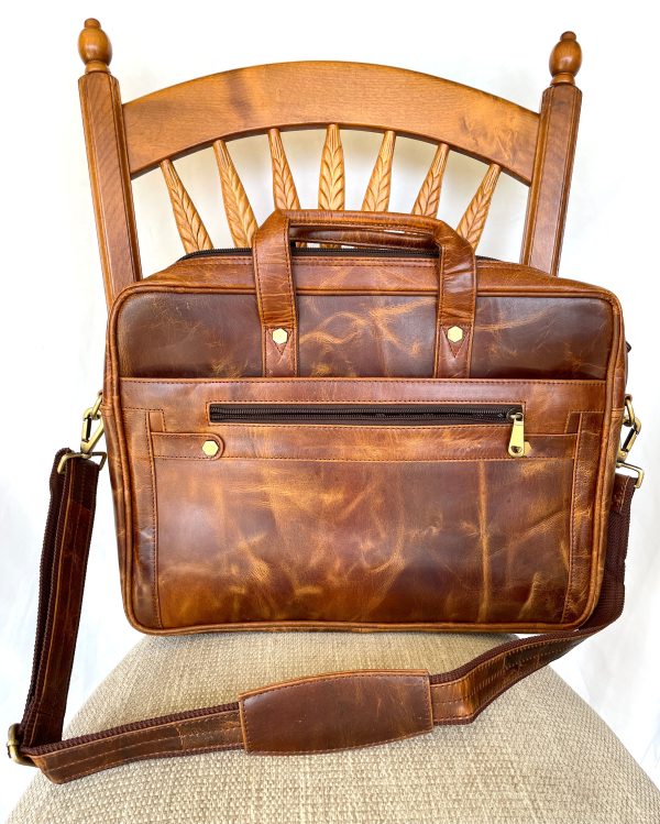 Signature Buffalo Leather Briefcase Online Hot Sale