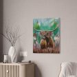 Impressionistic Highland Cow, Canvas Stretched For Sale