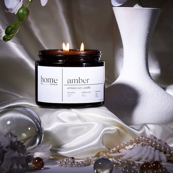 Amber | Guaiac wood & Amber Fragranced Candle on Sale