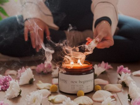 New Beginnings | Wood Sage & Amber Fragranced Candle Fashion