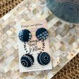 *23mm Indigenous Fabric Button Earrings Online