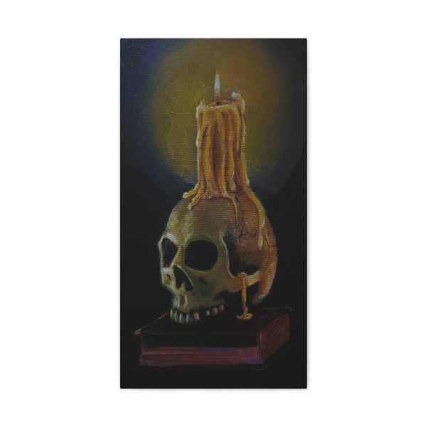 Skull and Candle, Canvas Stretched Online Hot Sale