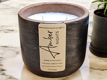 Amber Nights 9 oz Amber & Patchouli Scented-Throwing Copper Series Fashion