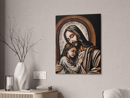 Hugs from Jesus Canvas Stretched, 0.75  Cheap