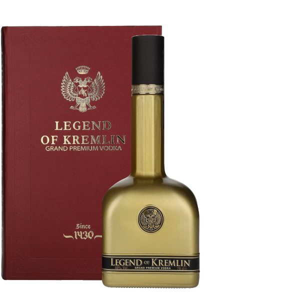 Legend of Kremlin Gold Bottle + Red Book Vodka Hot on Sale