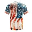 Distressed American Flag BTomak Art AOP Tshirt Hot on Sale