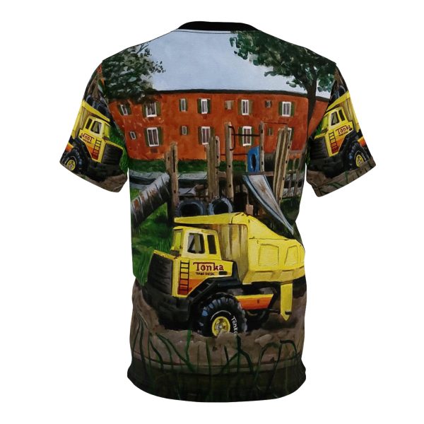 Toys in the Hood series #3 Unisex Cut & Sew Tee (AOP) For Sale