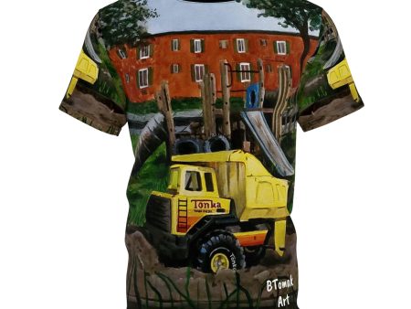 Toys in the Hood series #3 Unisex Cut & Sew Tee (AOP) For Sale