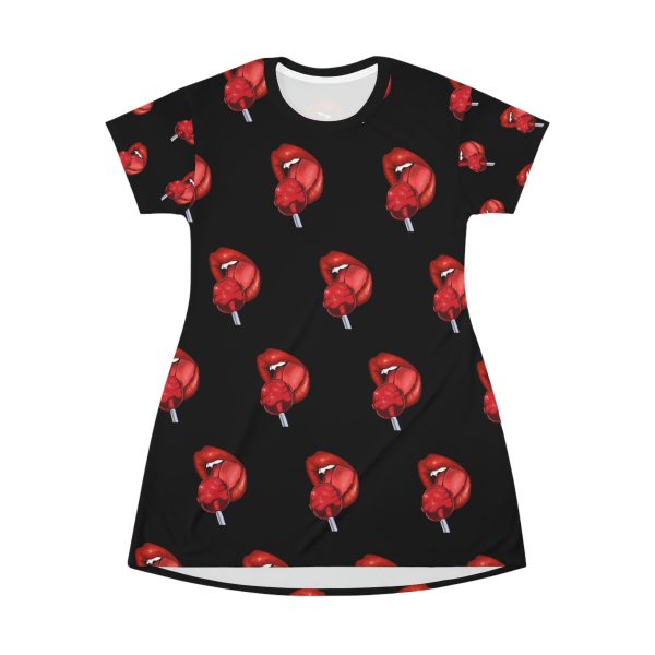 Lollipop All Over Print T-Shirt Dress Fashion