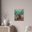 Impressionistic Highland Cow, Canvas Stretched For Sale