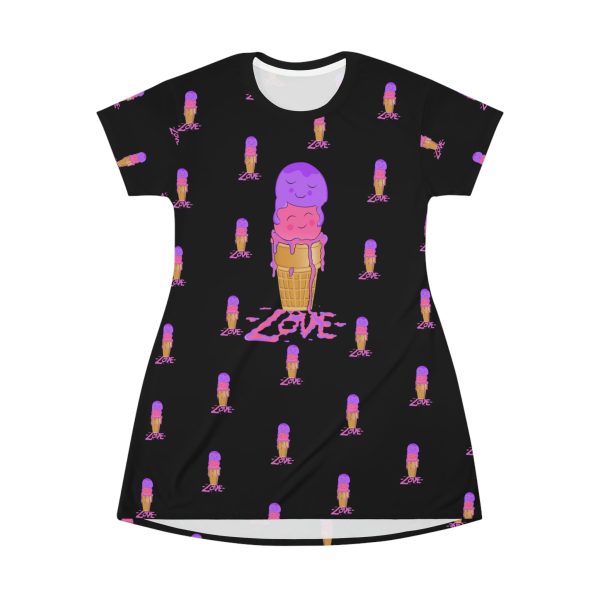 Scoops of Love All Over Print T-Shirt Dress Online now