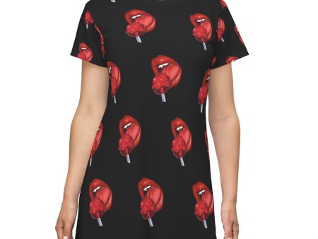 Lollipop All Over Print T-Shirt Dress Fashion